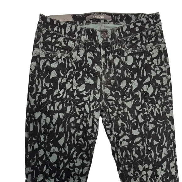 NWT New J BRAND Super Skinny Mid-Rise Olive BROCAD Jeans Size 25 - Picture 5 of 10